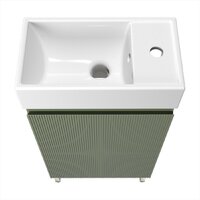 Wellsee Тумба под умывальник 3 в 1 WC Area 221805003 (тумба/матовый зеленый, раковина/глянцевый белый, ножки/нержавеющая сталь) Image #3