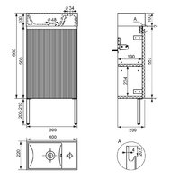 Wellsee Тумба под умывальник 3 в 1 WC Area 221805003 (тумба/матовый зеленый, раковина/глянцевый белый, ножки/нержавеющая сталь) Image #10