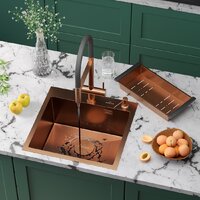 Roxen Simple 560220-50BR-V бронза/текстурная PVD покрытие (с коландером и дозатором) Image #1