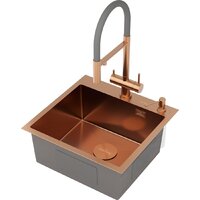 Roxen Simple 560220-50BR-V бронза/текстурная PVD покрытие (с коландером и дозатором) Image #12