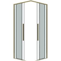 Grossman Galaxy 100x100x195 300.K33.01.1010.32.00 (золото сатин/прозрачное стекло) Image #2