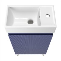 Wellsee Тумба под умывальник 3 в 1 WC Area 221804003 (тумба/матовый синий, раковина/глянцевый белый, ножки/нержавеющая сталь) Image #3