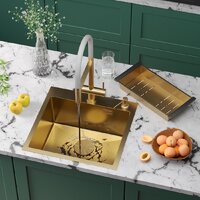 Roxen Simple 560220-50G-V золото/текстурная PVD покрытие (с коландером и дозатором) Image #1