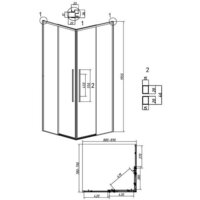 Grossman Galaxy 90x80x195 300.K33.01.9080.21.10 (черный матовый/тонированное стекло) Image #11