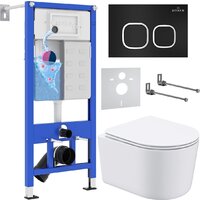 Roxen Simple Compact в комплекте с инсталляцией StounFix Dual Fresh 6 в 1 917914 (кнопка: черный матовый) Image #1