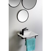 Belux Мини-1 HR1240 (черный, с каркасом, сифоном, донным клапаном) Image #3