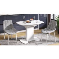 Трия Портофино СМ(ТД)-105.01.11(1) (белый глянец/стекло белый мрамор) Image #1