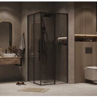 Grossman Galaxy 80x80x195 300.K33.01.8080.21.10 (черный матовый/тонированное стекло) Image #7