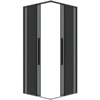 Grossman Galaxy 80x80x195 300.K33.01.8080.21.10 (черный матовый/тонированное стекло) Image #2