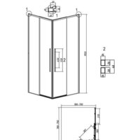 Grossman Galaxy 80x80x195 300.K33.01.8080.21.10 (черный матовый/тонированное стекло) Image #11