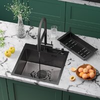 Roxen Simple 560220-50B-V графит/текстурная PVD покрытие (с коландером и дозатором) Image #1