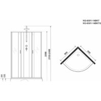 Niagara NG-6501-14BKTG 90x90x200 Image #5