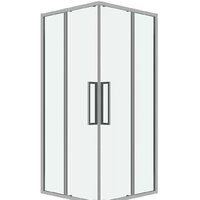 Grossman Cosmo 90x90x195 300.K33.02.9090.10.00 (хром/прозрачное стекло)