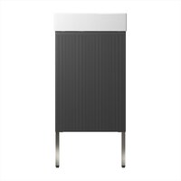 Wellsee Тумба под умывальник 3 в 1 WC Area 221802003 (тумба/матовый темно-серый, раковина/глянцевый белый, ножки/нержавеющая сталь) Image #2