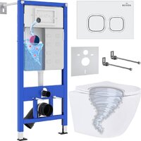 Roxen Antares Tornado Long в комплекте с инсталляцией StounFix Dual Fresh 6 в 1 868432 (кнопка: белый глянцевая) Image #1