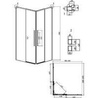 Grossman Galaxy 100x100x195 300.K33.01.1110.32.00 (золото сатин/прозрачное стекло) Image #10
