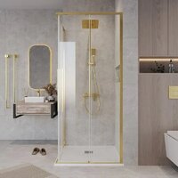 Grossman Galaxy 100x100x195 300.K33.01.1110.32.00 (золото сатин/прозрачное стекло) Image #7