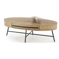 Halmar Carolina 120x60x41 (дуб золотой/черный)