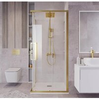 Grossman Cosmo 80x80x195 300.K33.02.8080.32.00 (золото сатин/прозрачное стекло) Image #9