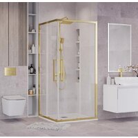 Grossman Cosmo 80x80x195 300.K33.02.8080.32.00 (золото сатин/прозрачное стекло) Image #7