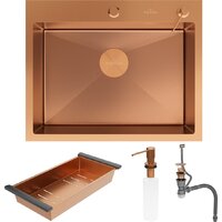 Roxen Simple 560220-60BR-V бронза/текстурная PVD покрытие (с коландером и дозатором) Image #10