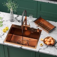 Roxen Simple 560220-60BR-V бронза/текстурная PVD покрытие (с коландером и дозатором) Image #1