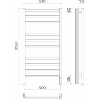 TERMINUS Ватикан П10 500x1050 (хром, Quick Touch) Image #3