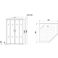 Niagara NG-6001-01GD 90x90x220 (прозрачное стекло) Image #3