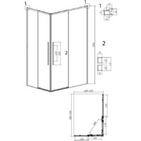 Grossman Galaxy 100x70x195 300.K33.01.1070.21.00 (черный матовый/прозрачное стекло) Image #11