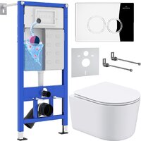 Roxen Simple Compact в комплекте с инсталляцией StounFix Dual Fresh 6 в 1 913681 (кнопка: хром глянец) Image #1