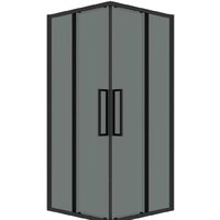 Grossman Cosmo 80x80x195 300.K33.02.8080.21.10 (черный матовый/тонированное стекло) Image #1