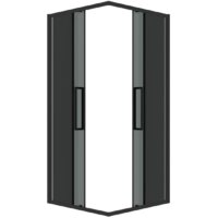 Grossman Cosmo 80x80x195 300.K33.02.8080.21.10 (черный матовый/тонированное стекло) Image #2