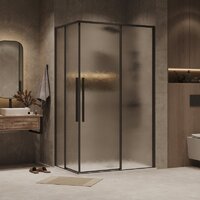 Grossman Galaxy 90x80x195 300.K33.01.9080.21.02 (черный матовый/шиншилла стекло) Image #8