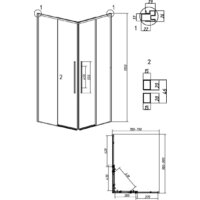 Grossman Galaxy 100x80x195 300.K33.01.1080.10.00 (хром/прозрачное стекло) Image #11