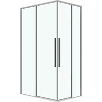 Grossman Galaxy 100x80x195 300.K33.01.1080.10.00 (хром/прозрачное стекло) Image #1