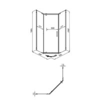 Triton Дека Хром А1 90х90 без поддона (прозрачное стекло) Image #2