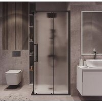 Grossman Cosmo 80x80x195 300.K33.02.8080.21.02 (черный матовый/шиншилла стекло) Image #8