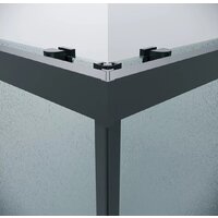 Grossman Cosmo 80x80x195 300.K33.02.8080.21.02 (черный матовый/шиншилла стекло) Image #4