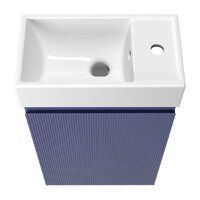 Wellsee Тумба под умывальник 2 в 1 WC Area 221804001 (тумба/матовый синий, раковина/глянцевый белый, без ножек) Image #3