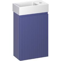 Wellsee Тумба под умывальник 2 в 1 WC Area 221804001 (тумба/матовый синий, раковина/глянцевый белый, без ножек)
