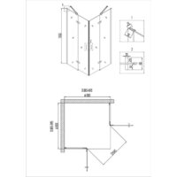 Niagara NG-6813-08 90x90x195 (черный/прозрачное стекло) Image #3