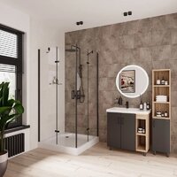 Niagara NG-6813-08 90x90x195 (черный/прозрачное стекло) Image #2