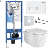 Roxen Vine Tornado в комплекте с инсталляцией StounFix Dual Fresh 6 в 1 979000 (кнопка:белый глянцевый)