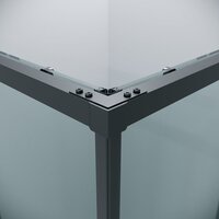 Grossman Galaxy 100x80x195 300.K33.01.1080.21.00 (черный матовый/прозрачное стекло) Image #5