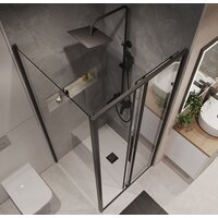 Niagara 100x90x195 NG-84-10AB-A90B-34 (черный матовый/прозрачное стекло) Image #9