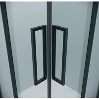 Grossman Cosmo 80x80x195 300.K33.02.8080.21.00 (черный матовый/прозрачное стекло) Image #3