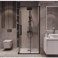 Grossman Cosmo 80x80x195 300.K33.02.8080.21.00 (черный матовый/прозрачное стекло) Image #9