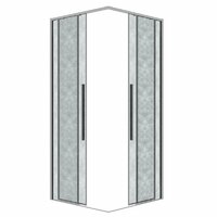 Grossman Galaxy 90x90x195 300.K33.01.9090.10.02 (хром/шиншилла стекло) Image #2