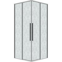 Grossman Galaxy 90x90x195 300.K33.01.9090.10.02 (хром/шиншилла стекло) Image #1