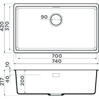 Omoikiri Kata 74-U-GR Artgranit (leningrad grey) Image #4